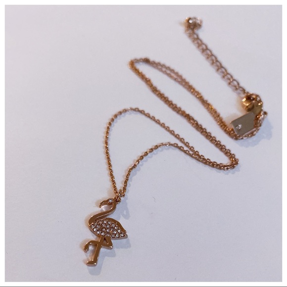 Kate Spade Pavé Flamingo Pendant Necklace gc8 - Picture 3 of 6